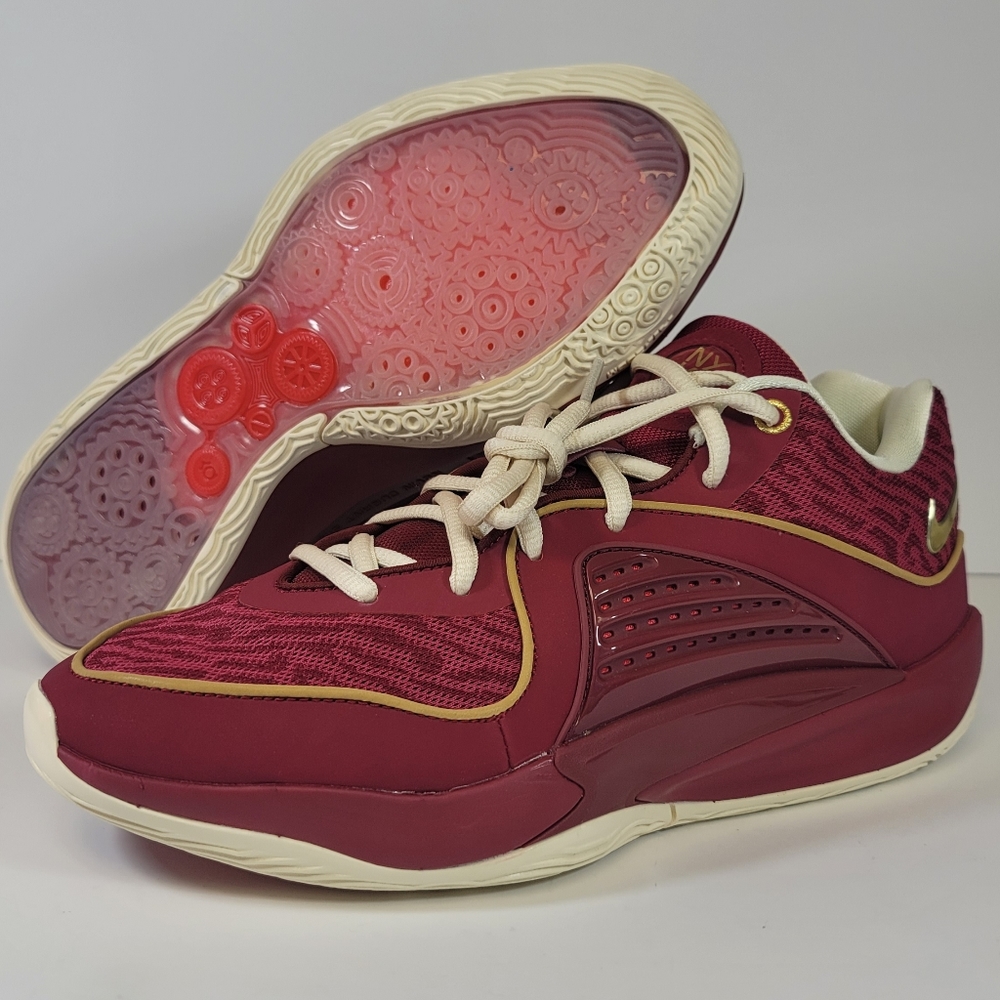 Nike KD 16 Low NY vs. NY Men's Size 8 DZ2925-600 Basketball Shoes Red Gold